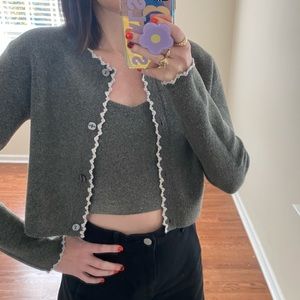 Adorable Zara cropped sweater set